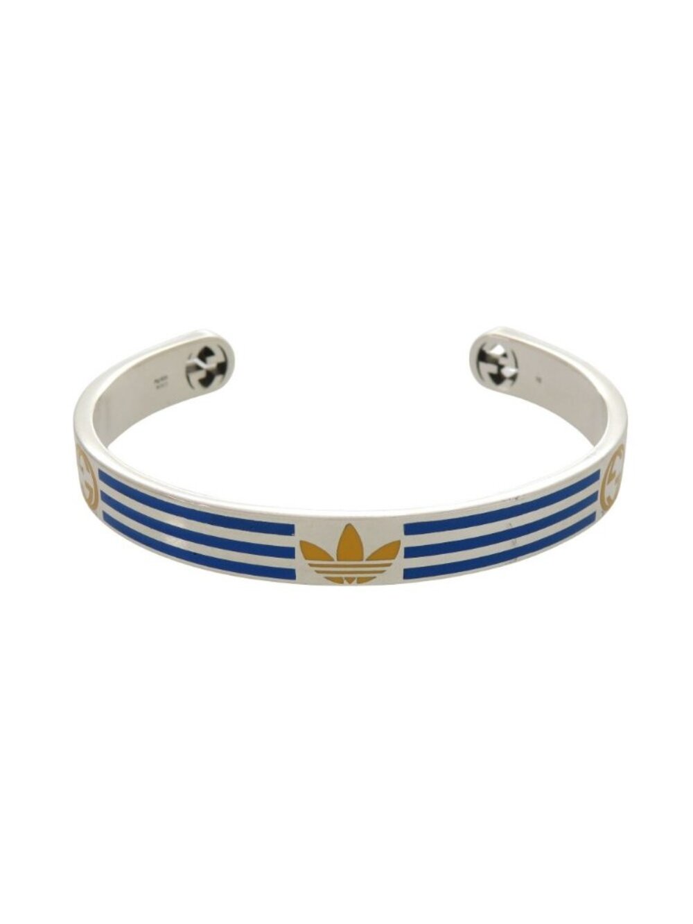 Gucci Adidas Collaboration Bangle 925 Sterling Silver Blue Bracelet